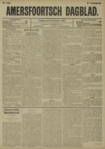 Amersfoortsch Dagblad 1903-11-20