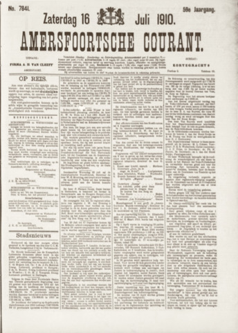 Amersfoortsche Courant 1910-07-16