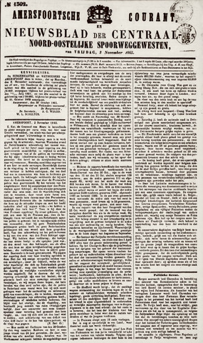 Amersfoortsche Courant 1865-11-03