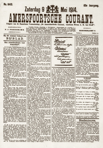 Amersfoortsche Courant 1914-05-09