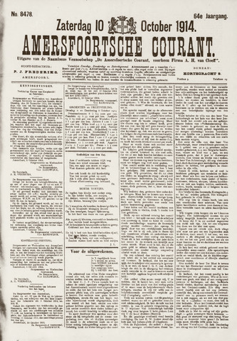 Amersfoortsche Courant 1914-10-10