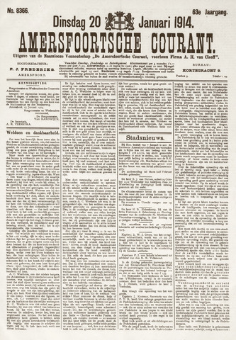 Amersfoortsche Courant 1914-01-20