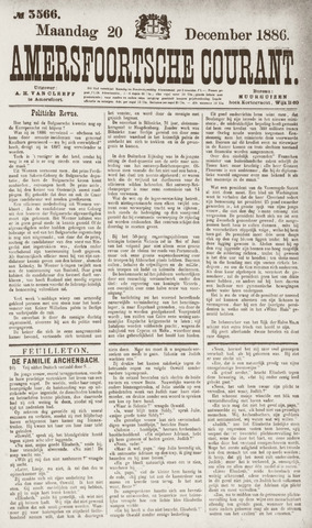 Amersfoortsche Courant 1886-12-20