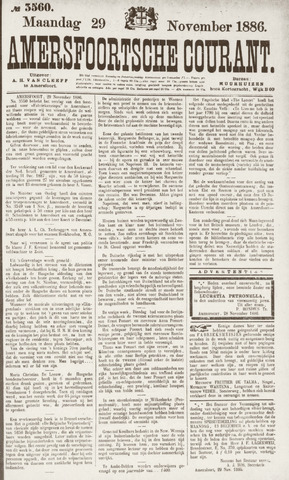 Amersfoortsche Courant 1886-11-29