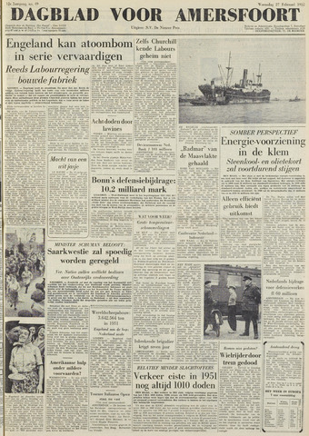 Dagblad voor Amersfoort 1952-02-27