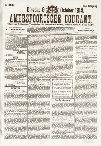 Amersfoortsche Courant 1914-10-06