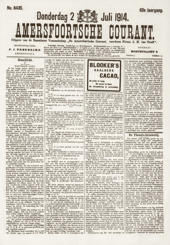 Amersfoortsche Courant 1914-07-02