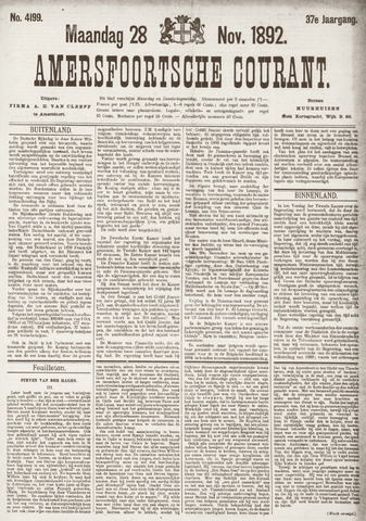 Amersfoortsche Courant 1892-11-28