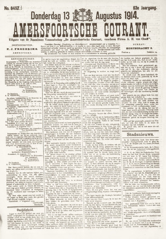 Amersfoortsche Courant 1914-08-13