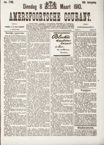Amersfoortsche Courant 1910-03-08