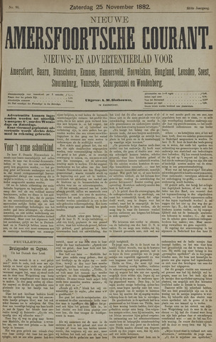 Nieuwe Amersfoortsche Courant 1882-11-25