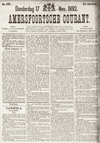 Amersfoortsche Courant 1892-11-17