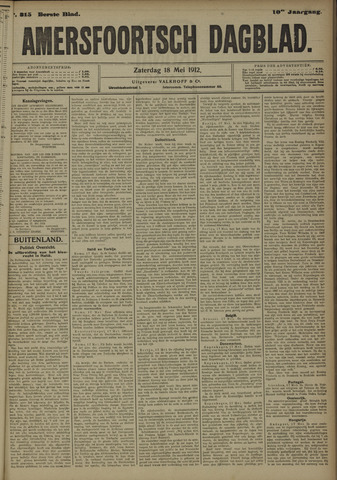 Amersfoortsch Dagblad 1912-05-18