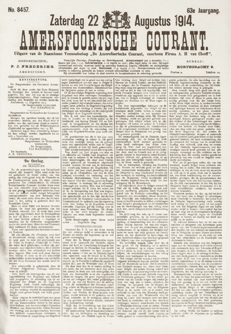 Amersfoortsche Courant 1914-08-22