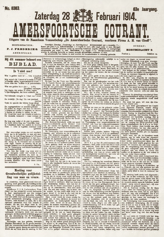 Amersfoortsche Courant 1914-02-28