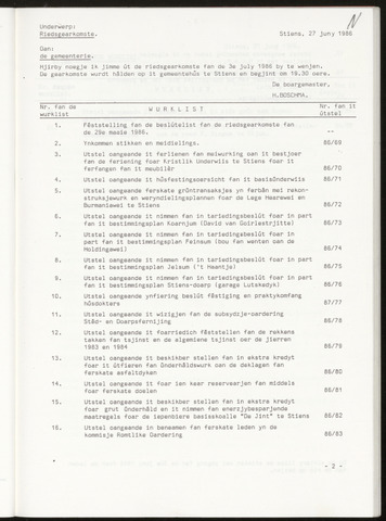 Notulen van de gemeenteraad van Leeuwarderadeel 1986-07-03