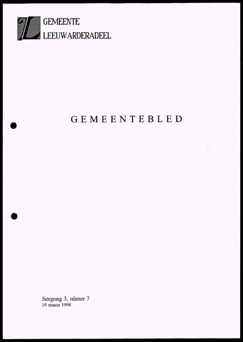 Notulen van de gemeenteraad van Leeuwarderadeel 1998-05-19
