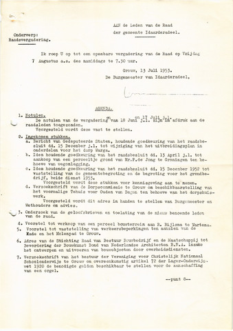 Raadsverslagen Idaarderadeel 1935-1983 1953-08-07