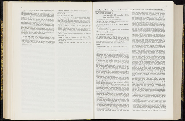 Raadsverslagen van de gemeente Leeuwarden, 1865-2007 (Notulen) 1964-11-25