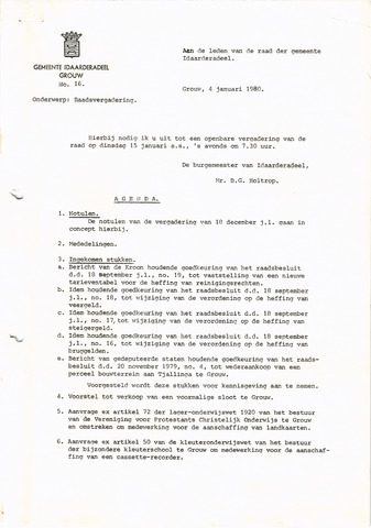 Raadsverslagen Idaarderadeel 1935-1983 1980