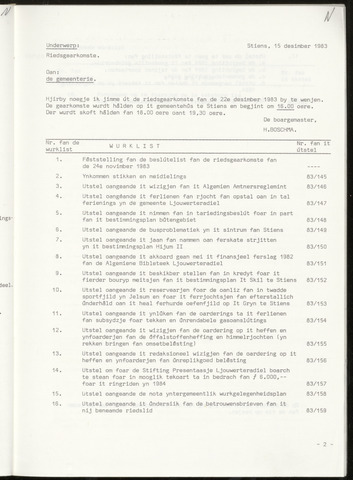 Notulen van de gemeenteraad van Leeuwarderadeel 1983-12-22