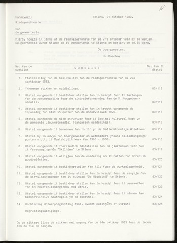 Notulen van de gemeenteraad van Leeuwarderadeel 1983-10-27