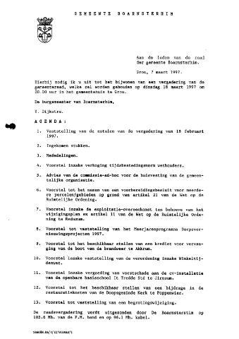 Boarnsterhim vergaderstukken gemeenteraad  1997-03-18