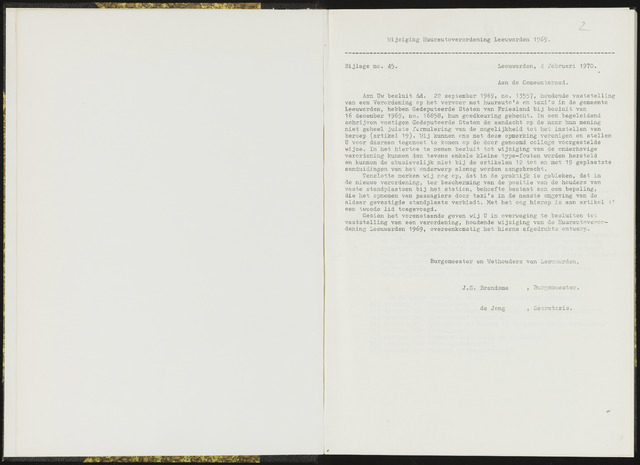 Raadsverslagen van de gemeente Leeuwarden, 1865-2007 (Bijlagen) 1970-01-01