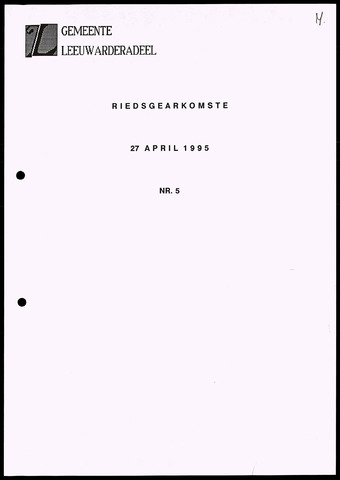 Notulen van de gemeenteraad van Leeuwarderadeel 1995-04-27