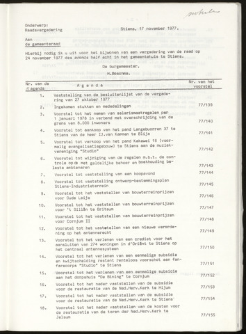 Notulen van de gemeenteraad van Leeuwarderadeel 1977-11-24