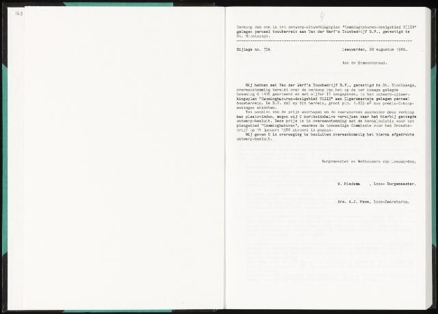 Raadsverslagen van de gemeente Leeuwarden, 1865-2007 (Bijlagen) 1986-01-01