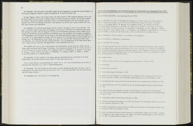 Raadsverslagen van de gemeente Leeuwarden, 1865-2007 (Notulen) 1975-06-23