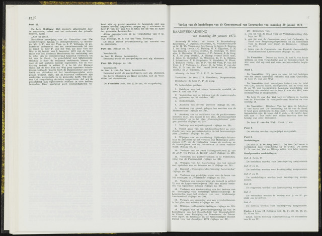 Raadsverslagen van de gemeente Leeuwarden, 1865-2007 (Notulen) 1973-01-29
