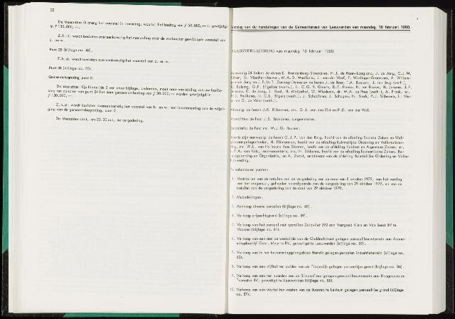 Raadsverslagen van de gemeente Leeuwarden, 1865-2007 (Notulen) 1980-02-18