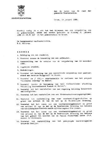 Boarnsterhim vergaderstukken gemeenteraad  1986-01-21