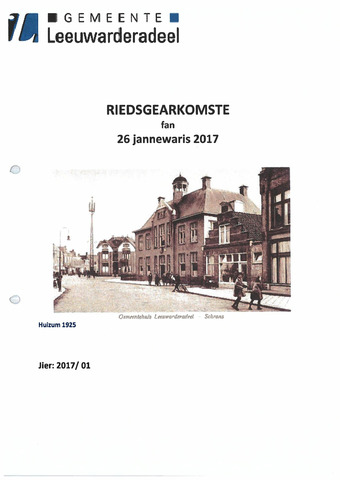 Notulen van de gemeenteraad van Leeuwarderadeel 2017