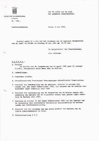 Raadsverslagen Idaarderadeel 1935-1983 1981-05-19