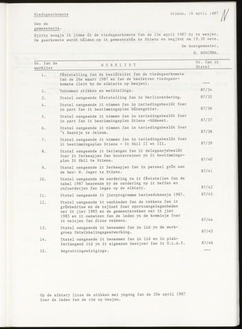 Notulen van de gemeenteraad van Leeuwarderadeel 1987-04-23