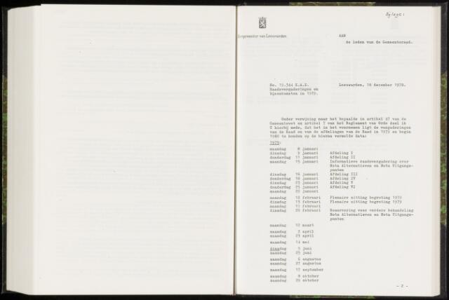 Raadsverslagen van de gemeente Leeuwarden, 1865-2007 (Bijlagen) 1979-01-01