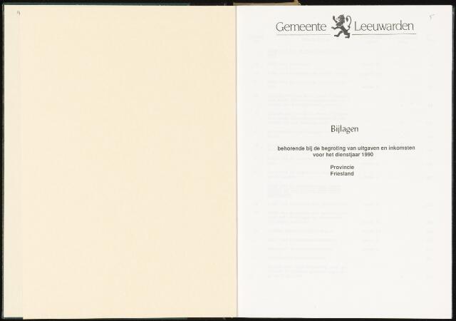 Raadsverslagen van de gemeente Leeuwarden, 1865-2007 (Bijlagen) 1990