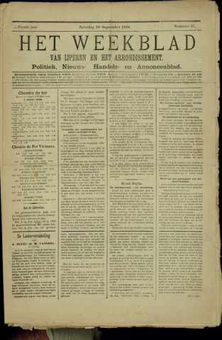 Het weekblad van Ijperen (1886-1906) 1898-09-10