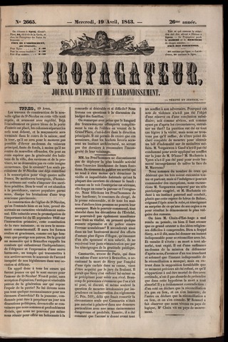 Le Propagateur (1818-1871) 1843-04-19