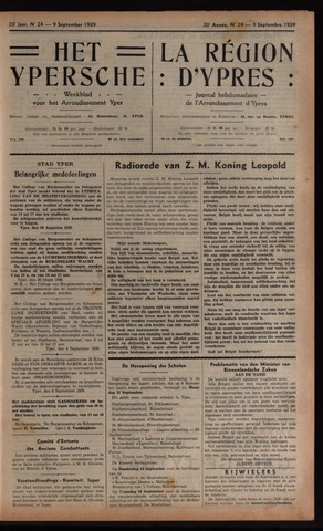 Het Ypersch nieuws (1929-1971) 1939-09-09