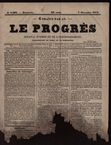 Le Progrès (1841-1914) 1873-12-07