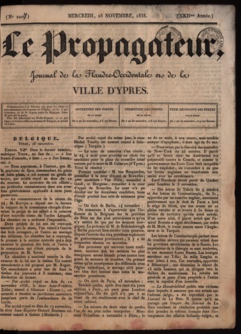 Le Propagateur (1818-1871) 1838-11-28