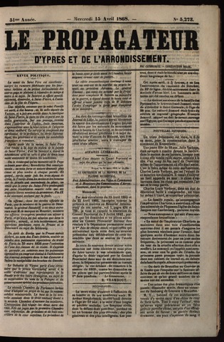 Le Propagateur (1818-1871) 1868-04-15