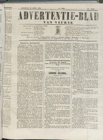 Het Advertentieblad (1825-1914) 1868-04-25
