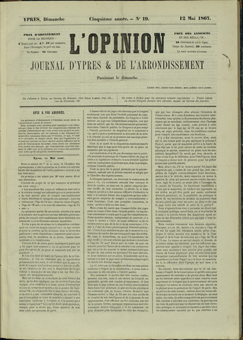 L’Opinion (1863-1873) 1867-05-12