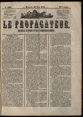 Le Propagateur (1818-1871) 1845-03-26