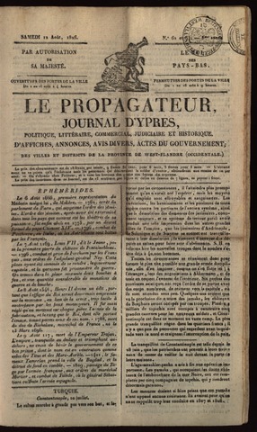 Le Propagateur (1818-1871) 1826-08-12